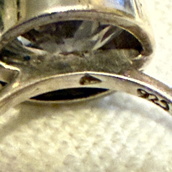 Rare Vintage Silpada Sterling Silver 5 Ring Set with Large CZ Stone - Picture 3 of 10